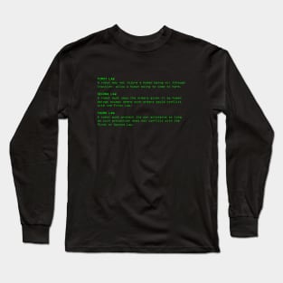 Three Laws of Robotics Long Sleeve T-Shirt